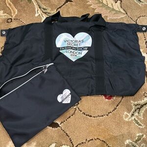 Victoria's Secret Black Fashion Show Tote and Pouch